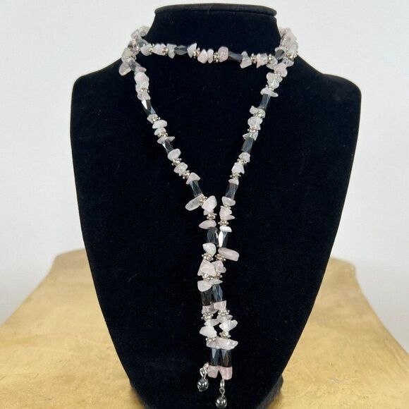 White Stone Magnetic Waist Beads - Bohemian Fairycore Earthy Belly Waist Chain - Picture 3 of 7